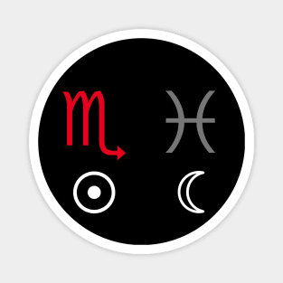 Scorpio Sun Pisces Moon Zodiac Sign Magnet